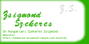 zsigmond szekeres business card